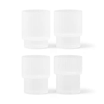 Skleničky Ripple Frosted 250 ml - set 4 ks