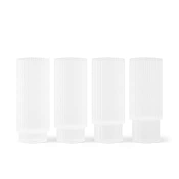 Sklenice Ripple Long Drink Frosted 300 ml - set 4 ks