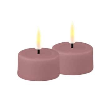 Čajová LED svíčka Light Purple – set 2 ks