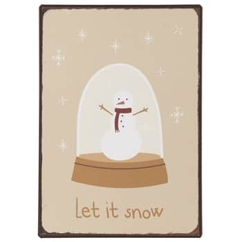 Dekorativní plechová cedulka Let it Snow
