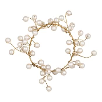 Kroužek na ubrousky Bead White – set 6 ks