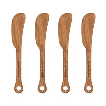 Dřevěný nůž na máslo Eya – set 4 ks