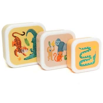 Svačinový box Upside Down Animals – set 3 ks