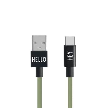 Textilní kabel USB-C Forest Green 1 m