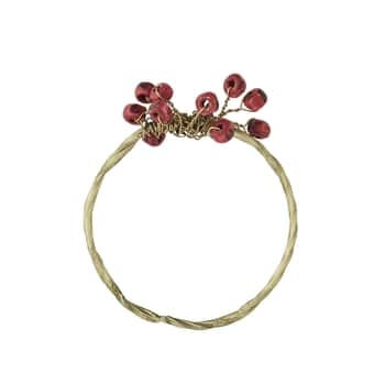 Kroužek na ubrousky Antique Brass/Red