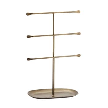 Stojánek na šperky s miskou Antique Brass
