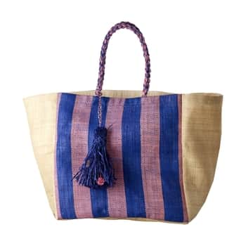 Nákupní taška Navy Blue/Pink Stripes