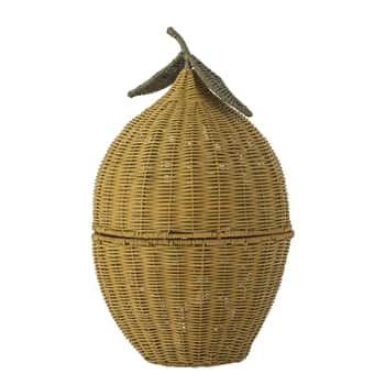 Úložný ratanový koš Sage Yellow
