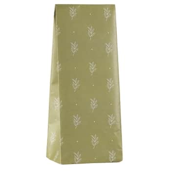 (Dárek) Papírový sáček Green Leaf Pattern 22,5 cm
