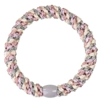 Gumička do vlasů Kknekki Dusty green / Light pink Glitter