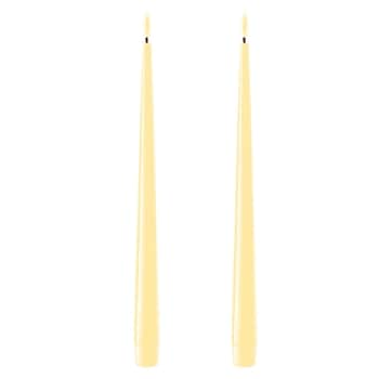 Vysoké LED svíčky Shiny Light Yellow – set 2 ks