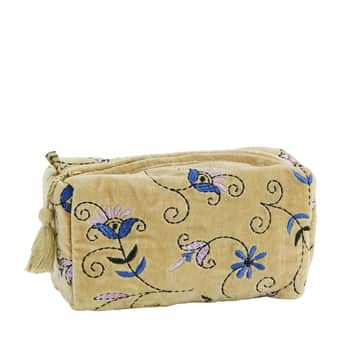 Kosmetická taštička Embroidered Velvet Hemp