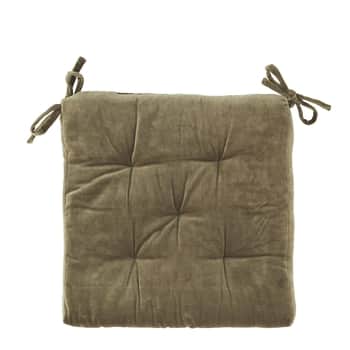 Sametový sedák Dusty Green 45 x 45 cm