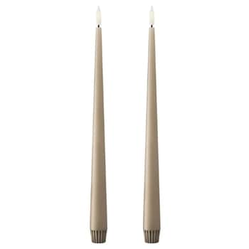 LED svíčka Taper 30 cm / 18 Nougat Note – set 2 ks