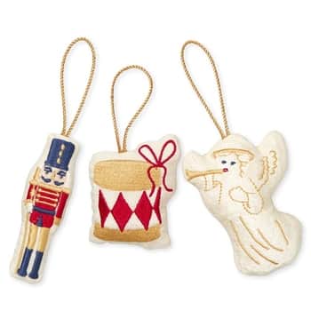 Vyšívaná vánoční ozdoba Nutcracker –⁠⁠⁠⁠⁠⁠ set 3 ks
