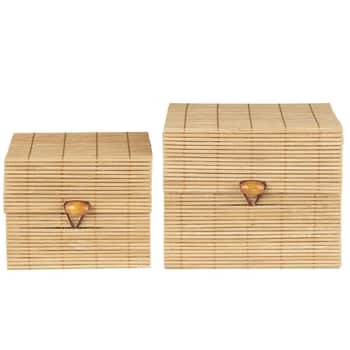 Úložný bambusový box – set 2 ks