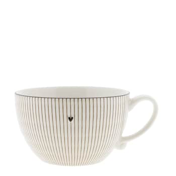 Keramická miska na polévku Brown Stripes 450 ml