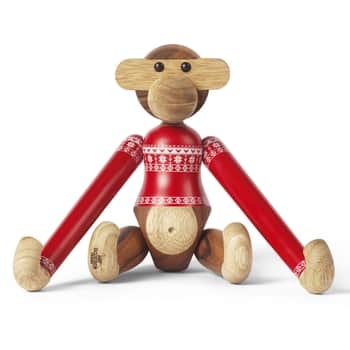 Dřevěná opička Monkey Christmas Jumper 2024 Small