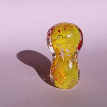 Skleněná figurka Crystal Blob Dreamy Yellow