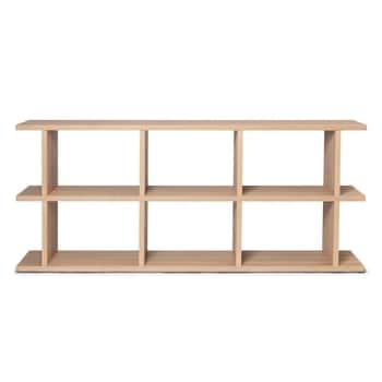 Dřevěná knihovna Kona Natural 3x2 – 170 cm