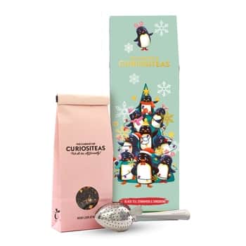 Vánoční černý čaj Pinguin Tea Party 70 g + sítko