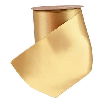 Široká saténová stuha Gold 5 m