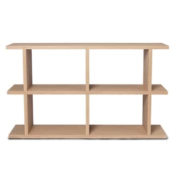 Dřevěná knihovna Kona Natural 2x2 – 122 cm