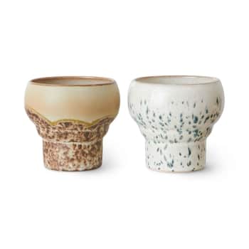 Kameninový hrnek 70's Lungo Coral 200 ml – set 2 ks