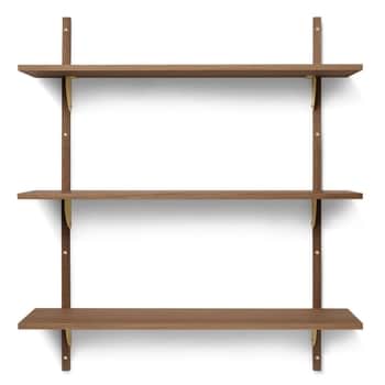 Policový systém Sector Wide Smoked Oak/Brass