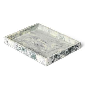 Podnos Mist Emerald Off-white 15 x 20 cm