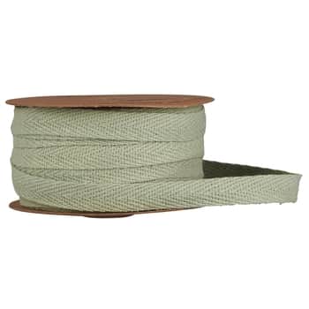 Bavlněná stuha na špulce Dusty Green – 5 m