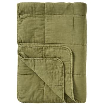 Prošívaný přehoz Vintage Herbal Green 130 × 180 cm