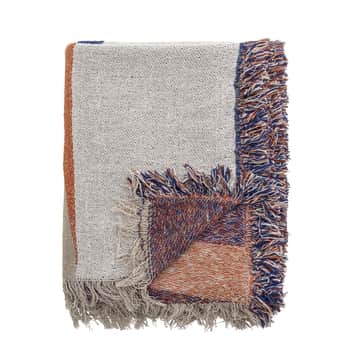 Přehoz z recyklované bavlny Clarita Orange 130 x 160 cm