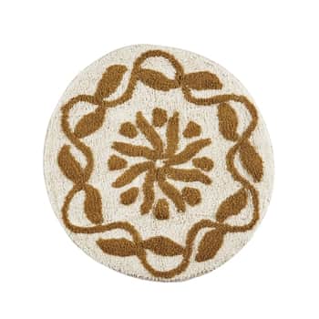 Koupelnová předložka Round Tufted Mustard Ø 60 cm