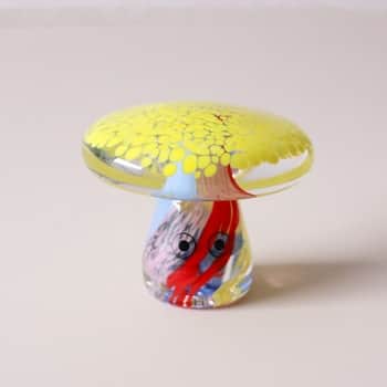 Skleněná figurka Crystal Blob Little Swirl Shroom