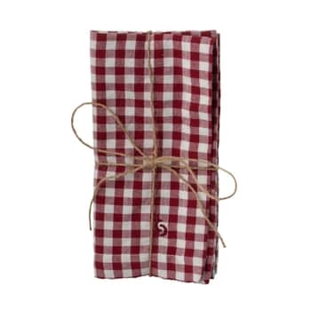 Ubrousek z recyklované bavlny Rutan Red – set 2 ks