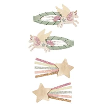 Sponky do vlasů Flying Unicorn Clip – set 4 ks