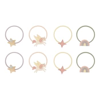 Gumičky do vlasů Flying Unicorn – set 8 ks