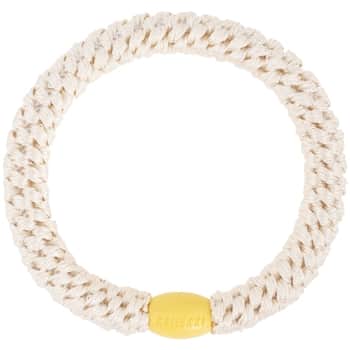 Gumička do vlasů Kknekki Ivory Yellow Bead