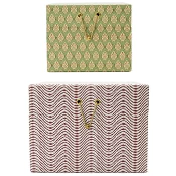 Úložný kartonový box Red/Khaki