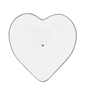 Keramický talířek White Heart 16 cm