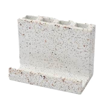 Teracový stojan na toaletní potřeby Terrazzo