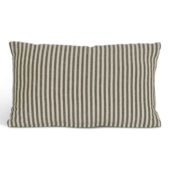 Lněný polštář Charingworth Stripe Forest Green 30x50 cm