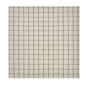 Bavlněný ubrus Join Black/Off-white 150 x 150 cm