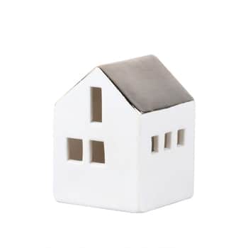 Porcelánová mini LED lucerna Large House