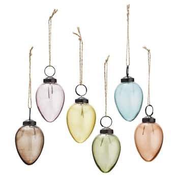 Velikonoční dekorace Easter Egg Glass 5 cm – set 6 ks
