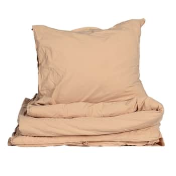 Povlečení z organické bavlny Crinkle Peach Pink 150 × 210 cm
