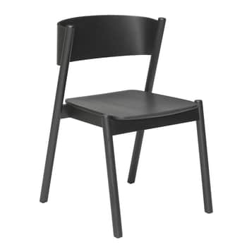 Dřevěná jídelní židle Oblique Black