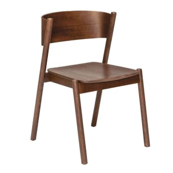 Dřevěná jídelní židle Oblique Brown