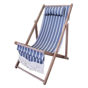 Zahradní lehátko August Stripe Blue / White